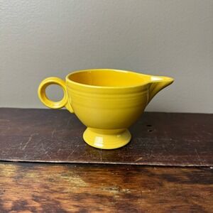 FiestaWare Yellow Vintage 1936-1969 Loop Handle‎ Creamer Retired Fiesta